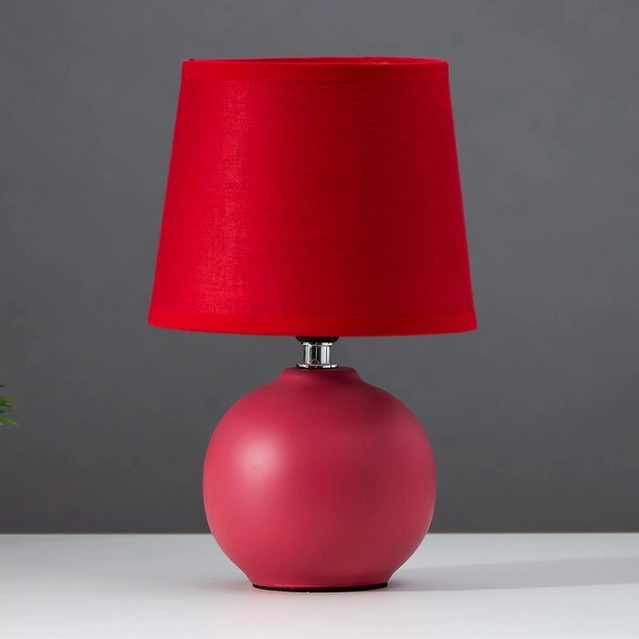 Лампа настольная 16709/1RD E14 40Вт красный 15х15х23 см RISALUX от компании Интернет - магазин Flap - фото 1