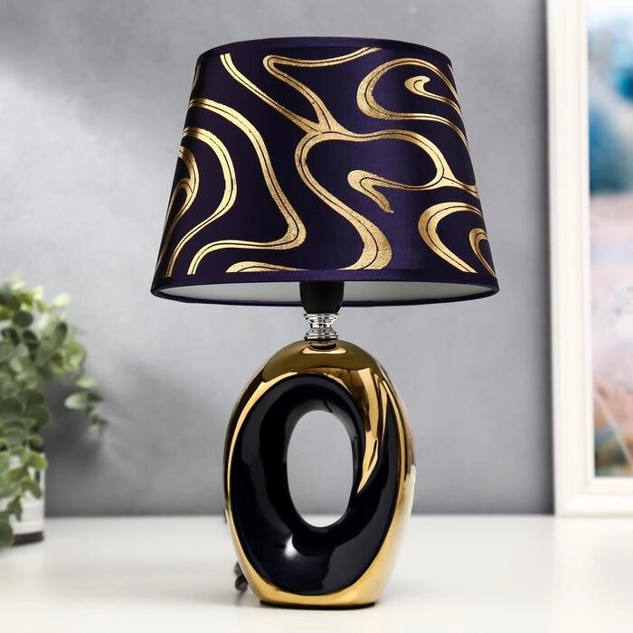 Лампа настольная 36652/1 E14 40Вт фиолетово-золотой H32,5 см RISALUX от компании Интернет - магазин Flap - фото 1
