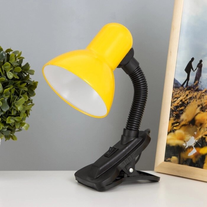 Лампа настольная Е27, с выкл. на зажиме (220В) желтая (108В) RISALUX от компании Интернет - магазин Flap - фото 1