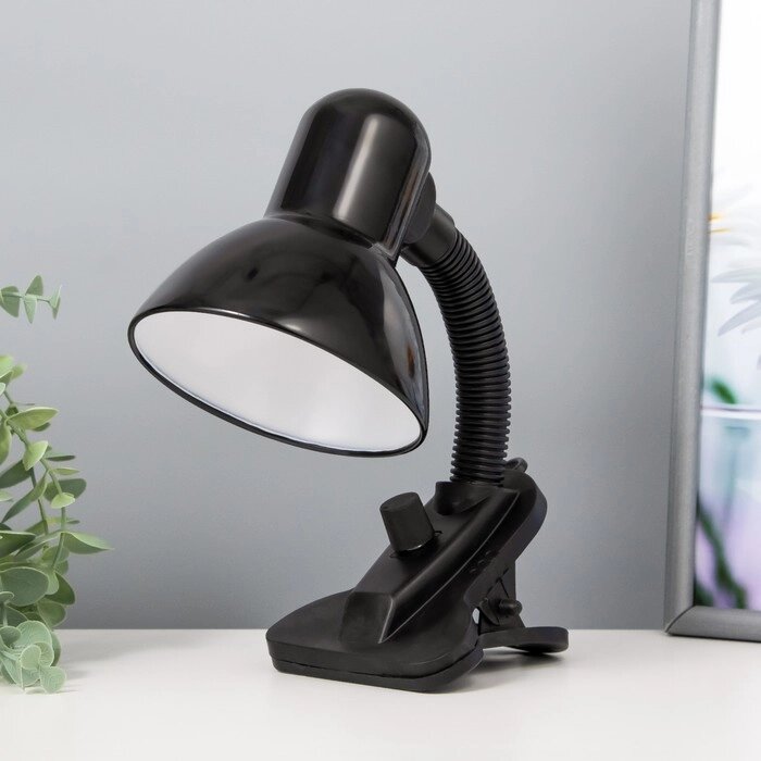Лампа настольная Е27, светорегулятор, на зажиме (220В) черная (108А) RISALUX от компании Интернет - магазин Flap - фото 1