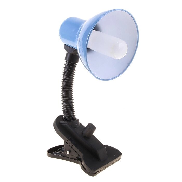 Лампа настольная Е27 , светорегулятор, на зажиме (220В) голубая (108А) RISALUX от компании Интернет - магазин Flap - фото 1
