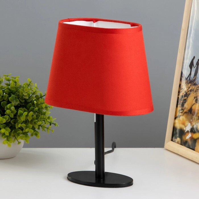 Лампа настольная Harry 1х15Вт Е14 черный/красный 20х10х26,5см RISALUX от компании Интернет - магазин Flap - фото 1