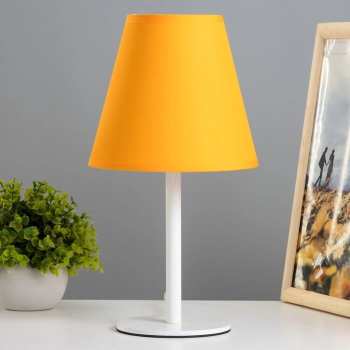 Лампа настольная Jack 1х15Вт Е14 белый/апельсин 18х18х32см RISALUX от компании Интернет - магазин Flap - фото 1