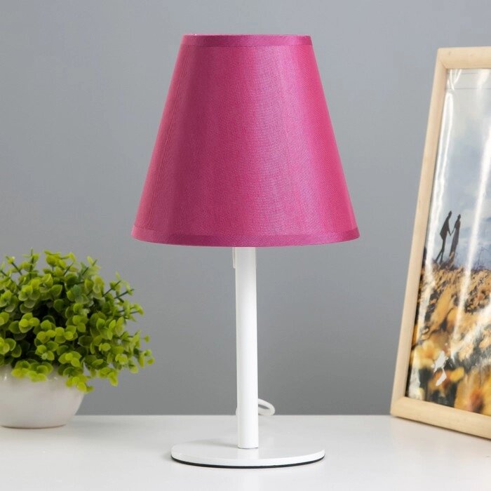 Лампа настольная Jack 1х15Вт Е14 белый/розовый 18х18х32см RISALUX от компании Интернет - магазин Flap - фото 1
