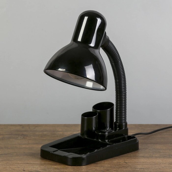 Лампа настольная "Мудрец" Е27 40W, 220В черный 18х11,5х33 см RISALUX от компании Интернет - магазин Flap - фото 1