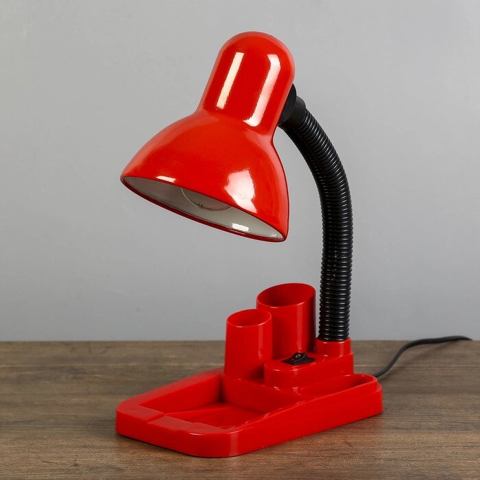 Лампа настольная "Мудрец" Е27 40W,  220В красный 18х11,5х33 см RISALUX от компании Интернет - магазин Flap - фото 1