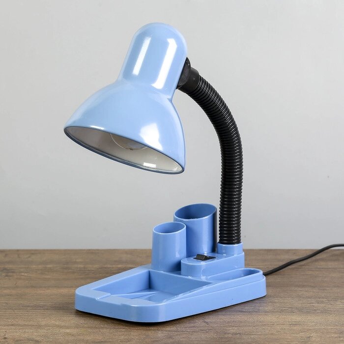 Лампа настольная "Мудрец" Е27 40W,  220В синий 18х11,5х33 см RISALUX от компании Интернет - магазин Flap - фото 1