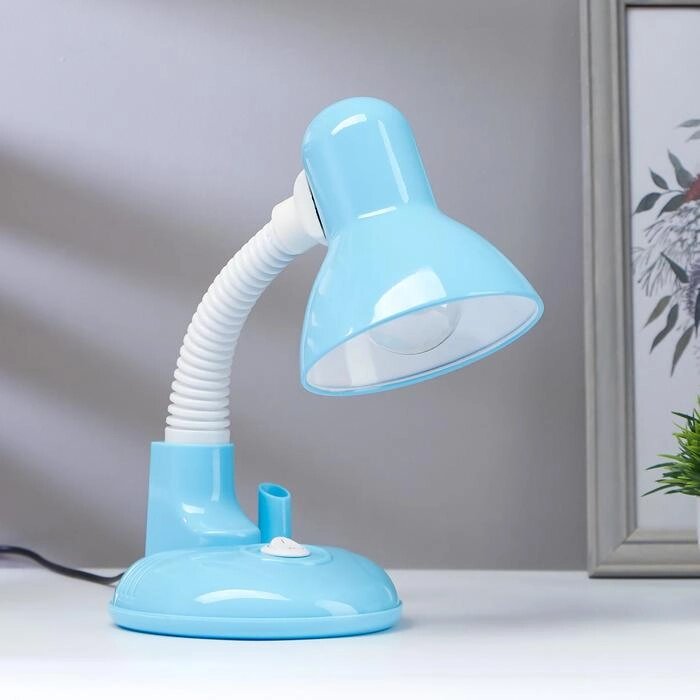 Лампа настольная на подставке 1х40Вт Е27 шнур 0,85м синий от компании Интернет - магазин Flap - фото 1