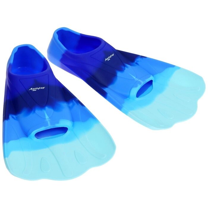 Ласты для плавания ONLYTOP, р. 30-32, цвет синий/голубой от компании Интернет - магазин Flap - фото 1