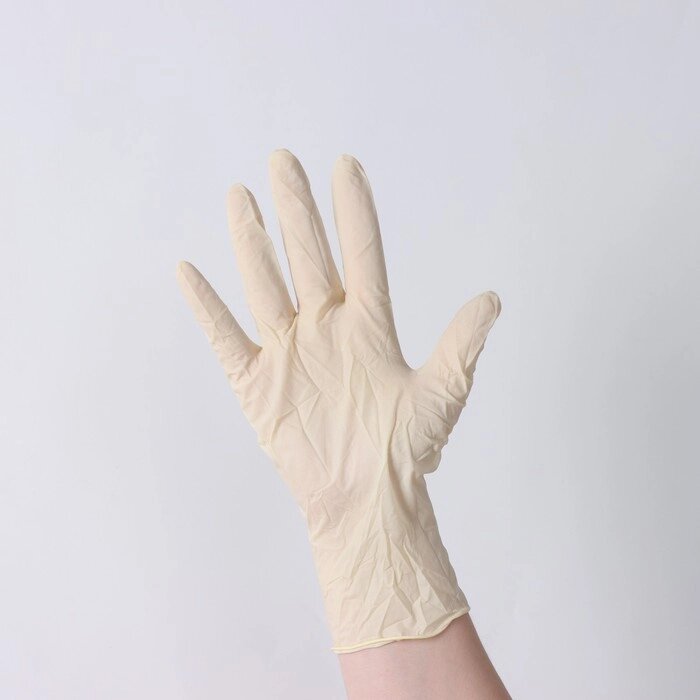 Латексные перчатки смотровые неопудренные, текстурированные, н/ст, размер XS от компании Интернет - магазин Flap - фото 1