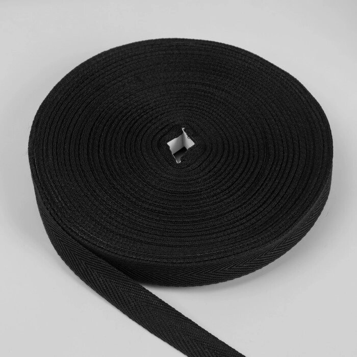 Лента киперная, 20 мм, 50  1 м, цвет чёрный от компании Интернет - магазин Flap - фото 1