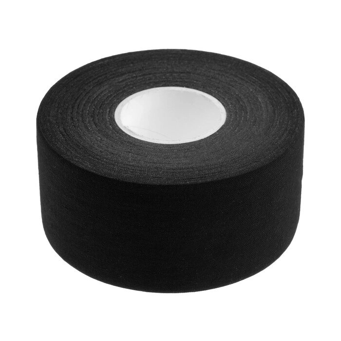 Лента клейкая ТУНДРА, тканевая, хоккейная, черная, 300 мкм, 48 мм х 25 м от компании Интернет - магазин Flap - фото 1