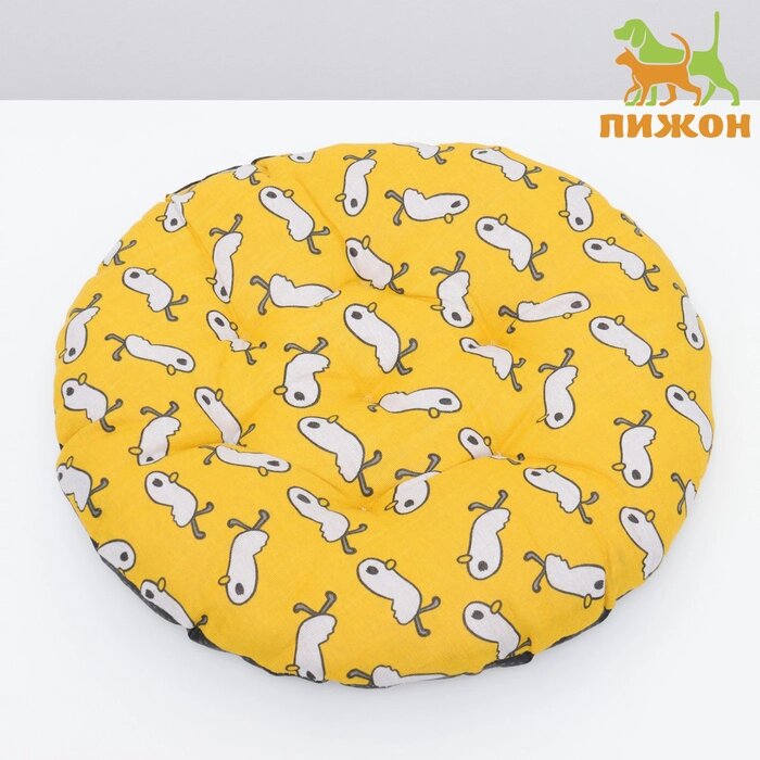 Лежак для животных "Утка", 50 х 50 х 10 см, жёлтый от компании Интернет - магазин Flap - фото 1