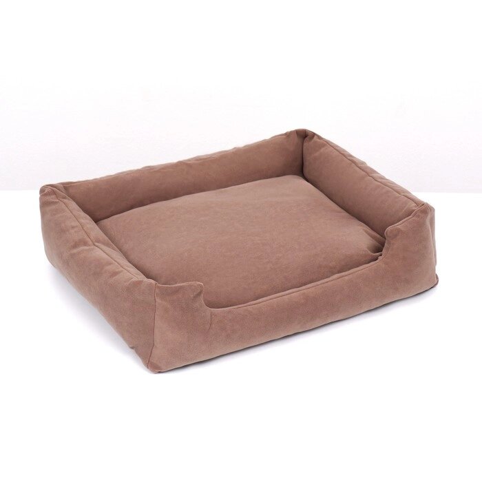 Лежанка-диван, 53 х 42 х 11 см, коричневая от компании Интернет - магазин Flap - фото 1