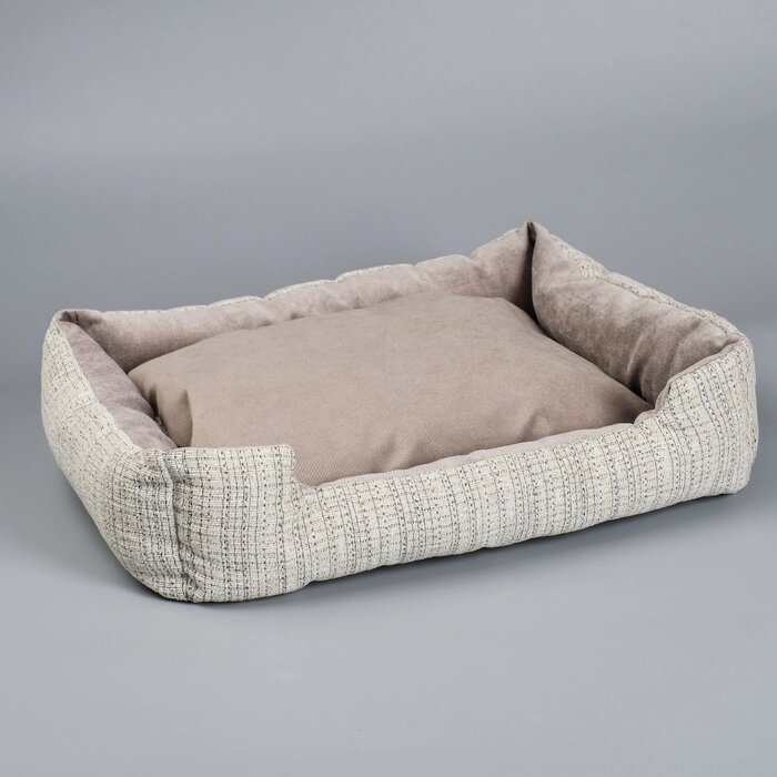 Лежанка-диван с двусторонней подушкой, 53 х 42 х 11 см, микс цветов от компании Интернет - магазин Flap - фото 1