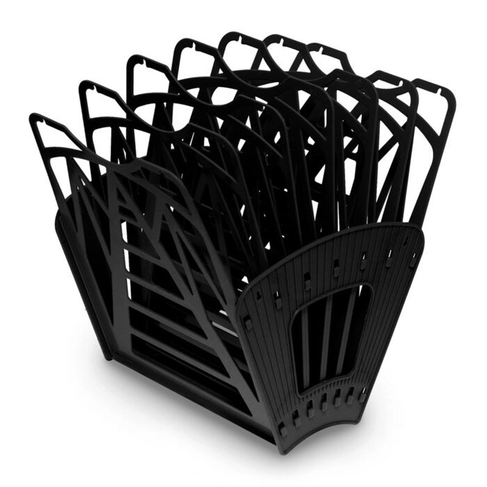 Лоток-веер Стамм "Веер 3", 7 секций, 6 отделений, чёрный от компании Интернет - магазин Flap - фото 1