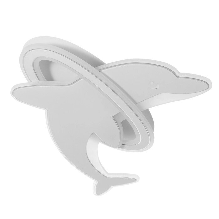 Люстра с ПДУ "Дельфин LED 140Вт 3000-6000К диммер белый 60х60х9 см BayerLux от компании Интернет - магазин Flap - фото 1