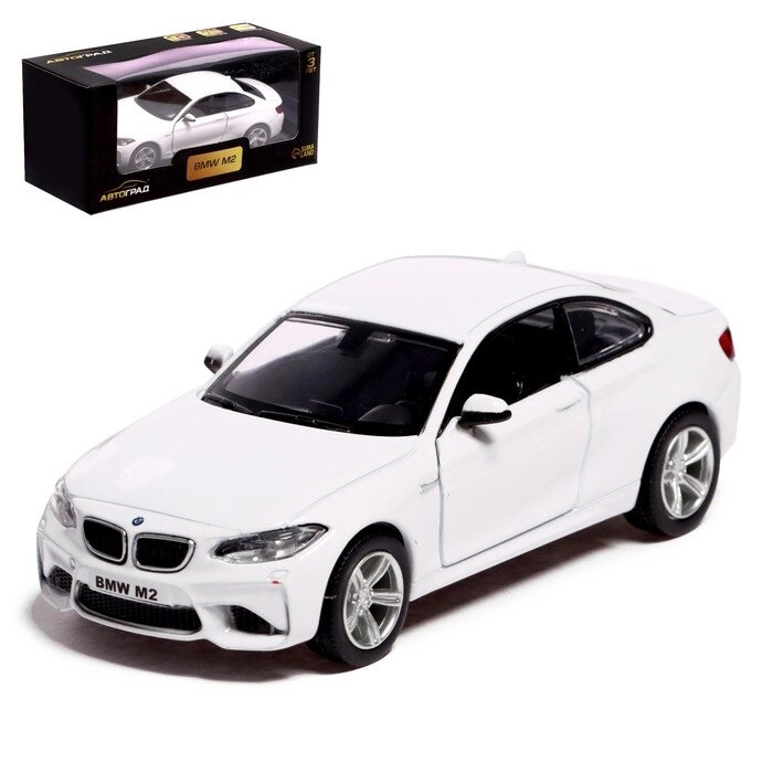 Машина металлическая BMW M2 COUPE, 1:32, инерция, открываются двери, цвет белый от компании Интернет - магазин Flap - фото 1