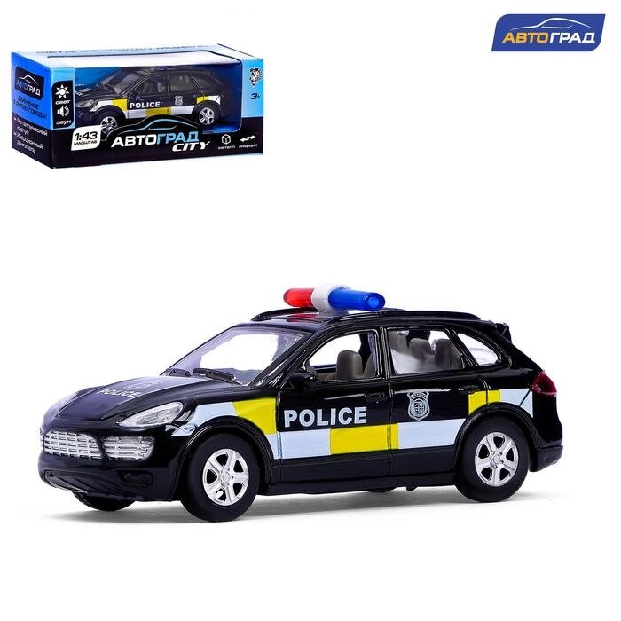 Машина металлическая «Полицейский джип», инерционная, свет и звук, масштаб 1:43 от компании Интернет - магазин Flap - фото 1