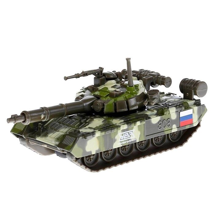 Машина металлическая «Танк T-90» 12 см, подвижные детали, инерционная от компании Интернет - магазин Flap - фото 1