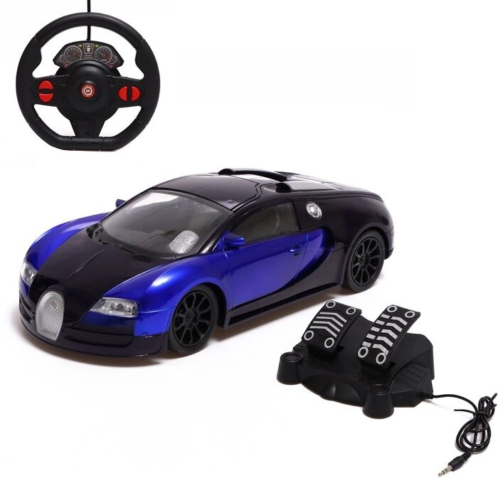 Машина радиоуправляемая «Купе», в комплекте педали и руль, работает от батареек, цвет синий от компании Интернет - магазин Flap - фото 1