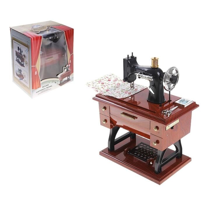 Машинка швейная шкатулка «Классика», световые, звуковые эффекты, работает от батареек от компании Интернет - магазин Flap - фото 1