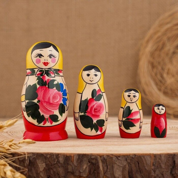 Матрешка "Семёновская", 4-х кукольная, высшая категория от компании Интернет - магазин Flap - фото 1