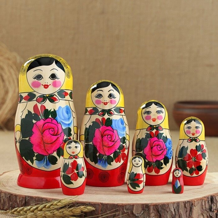 Матрешка "Семёновская", 7-и кукольная, высшая категория от компании Интернет - магазин Flap - фото 1
