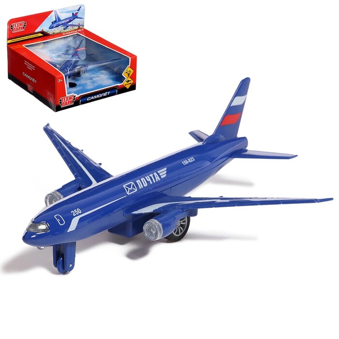 Металлическая модель самолёта «Почта», инерция, 18,5 см от компании Интернет - магазин Flap - фото 1