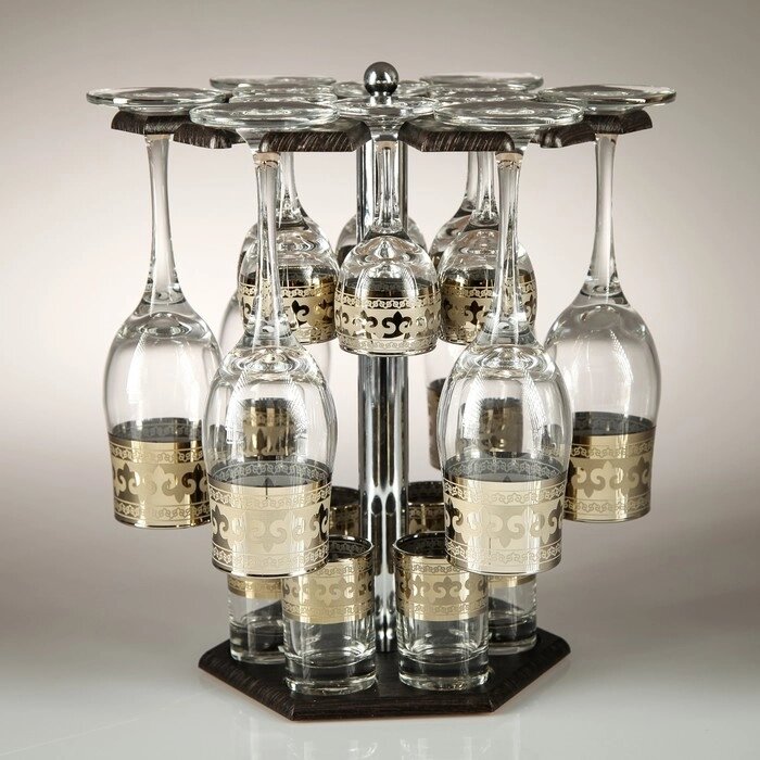 Мини-бар 18 предметов шампанское Карусель Византия, темный 200/55/50 мл от компании Интернет - магазин Flap - фото 1