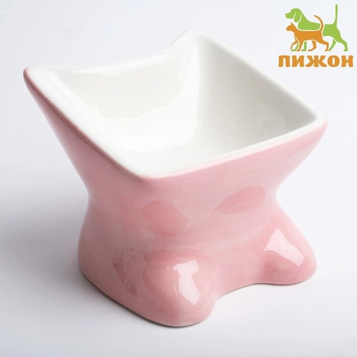 Миска керамическая "Кити" 150 мл, 21 х 10,5 см, розовая от компании Интернет - магазин Flap - фото 1