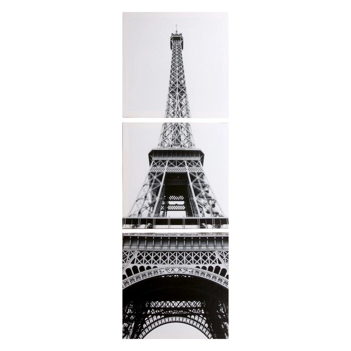 Модульная картина "Эйфелева башня" (3-35х35) 35х105 см от компании Интернет - магазин Flap - фото 1