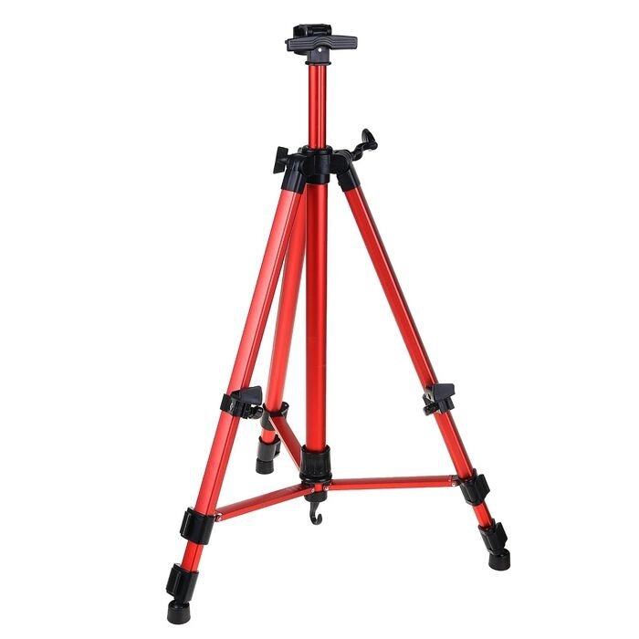Мольберт телескопический, тренога, металлический, красный от компании Интернет - магазин Flap - фото 1