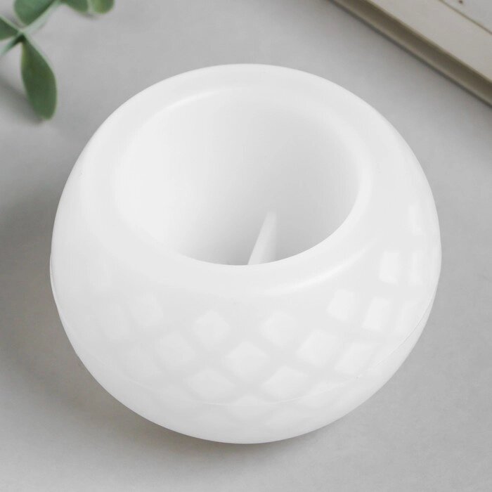 Молд силикон "Подсвечник вытянутый шар с кругами" 8,3х8,3х8,3 см от компании Интернет - магазин Flap - фото 1