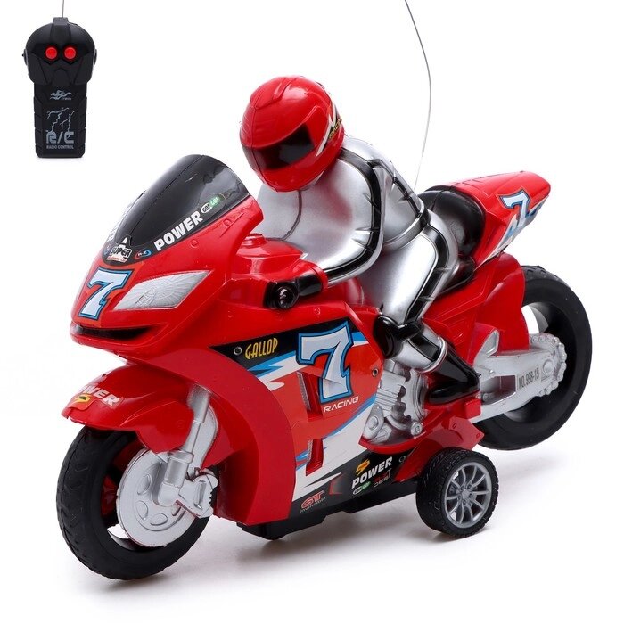 Мотоцикл радиоуправляемый «Спортбайк», работает от батареек, цвет красный от компании Интернет - магазин Flap - фото 1