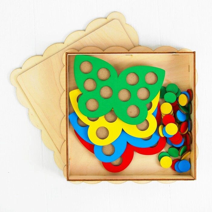 Мозаика «Бабочки», 4 бабочки, 40 кружков d= 2 см от компании Интернет - магазин Flap - фото 1