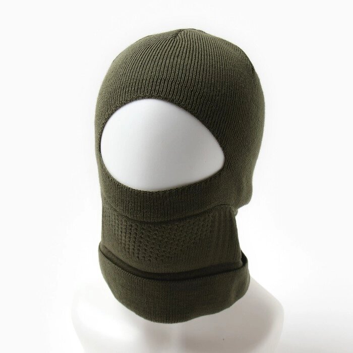 Мужская шапка-балаклава, цвет хаки, размер 58 от компании Интернет - магазин Flap - фото 1