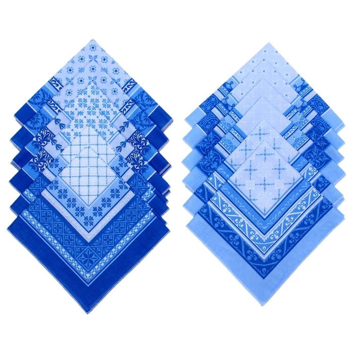 Мужские носовые платки "Этель" размер 30х30 см, (набор 12 шт,), цвет синий, рисунок МИКС от компании Интернет - магазин Flap - фото 1