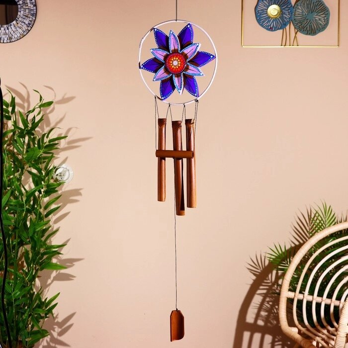 Музыка ветра "Цветок" бамбук 27х5х110 см от компании Интернет - магазин Flap - фото 1
