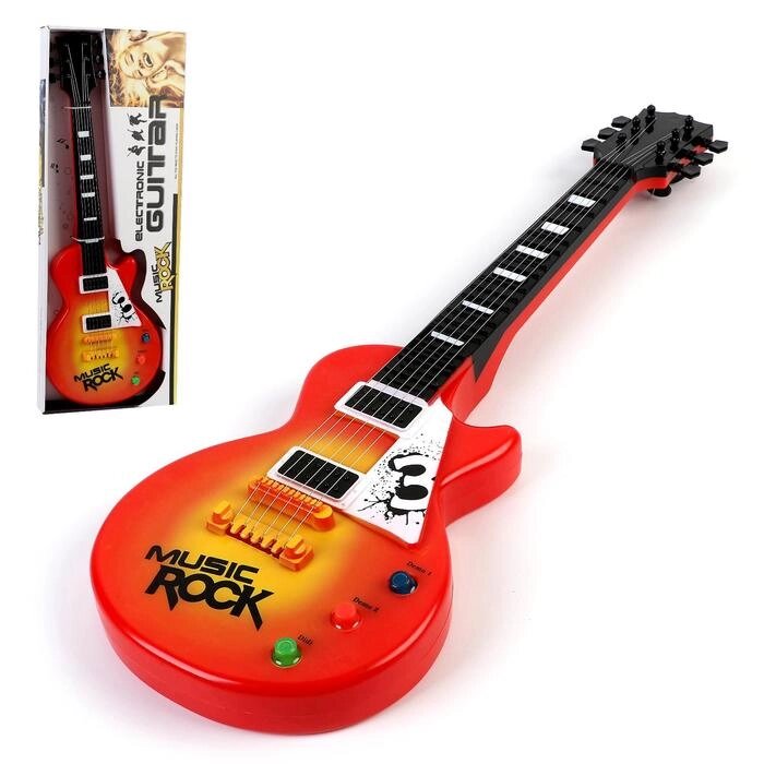 Музыкальная игрушка-гитара «Электро», световые и звуковые эффекты, работает от батареек от компании Интернет - магазин Flap - фото 1