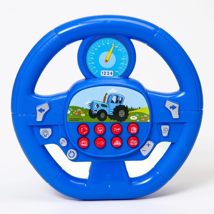 Музыкальный руль «Синий трактор», звук, цвет синий от компании Интернет - магазин Flap - фото 1
