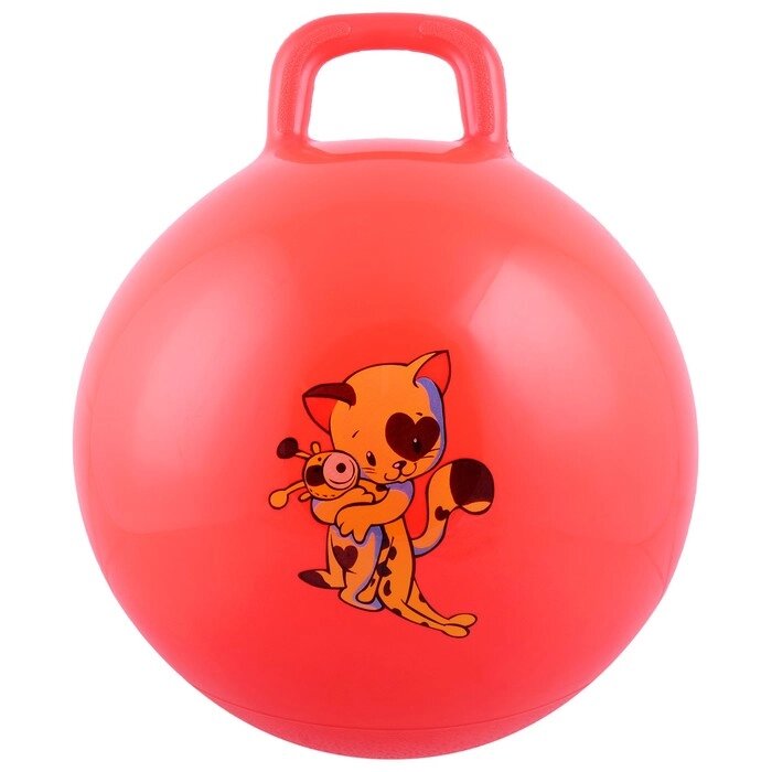 Мяч-прыгун с ручкой ZABIAKA, d=45 см, 350 г, цвета МИКС от компании Интернет - магазин Flap - фото 1