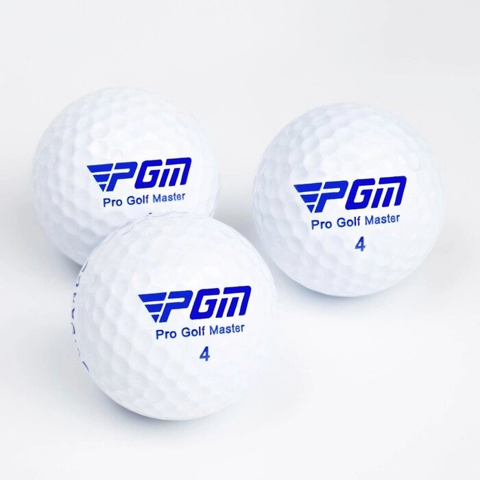 Мячи для гольфа PGM Soft Feel, двухкомпонентные, d=4.3 см, набор 12 шт от компании Интернет - магазин Flap - фото 1