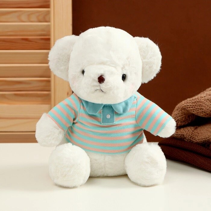 Мягкая игрушка «Белый медведь» в голубой кофте, 26 см от компании Интернет - магазин Flap - фото 1