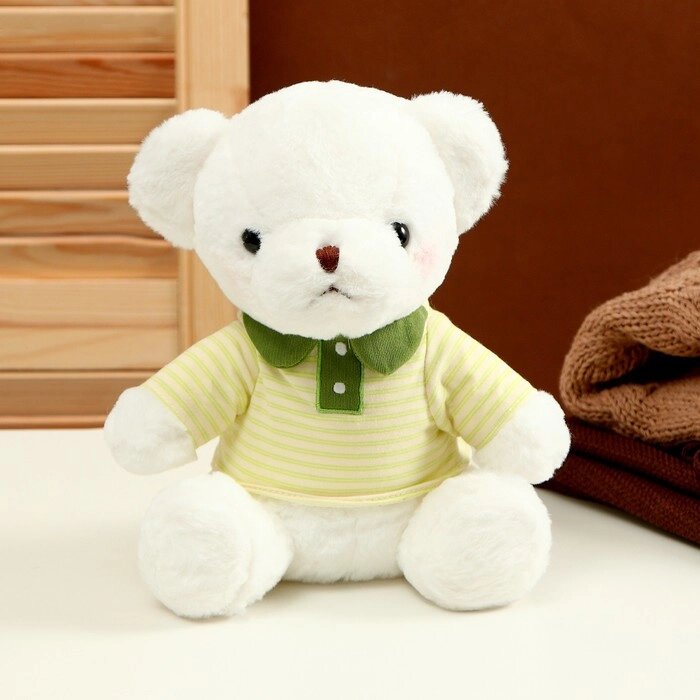 Мягкая игрушка «Белый медведь» в зелёной кофте, 26 см от компании Интернет - магазин Flap - фото 1