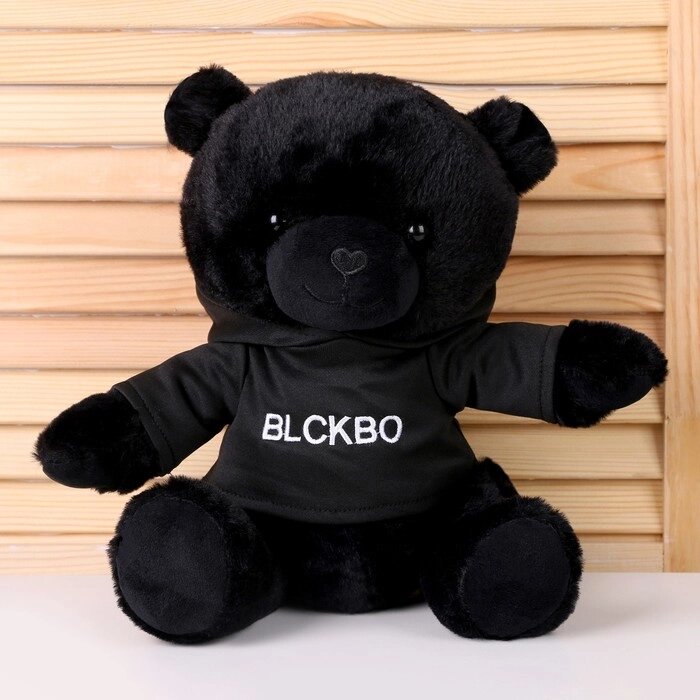 Мягкая игрушка «Чёрный медведь» в кофте, 26 см от компании Интернет - магазин Flap - фото 1