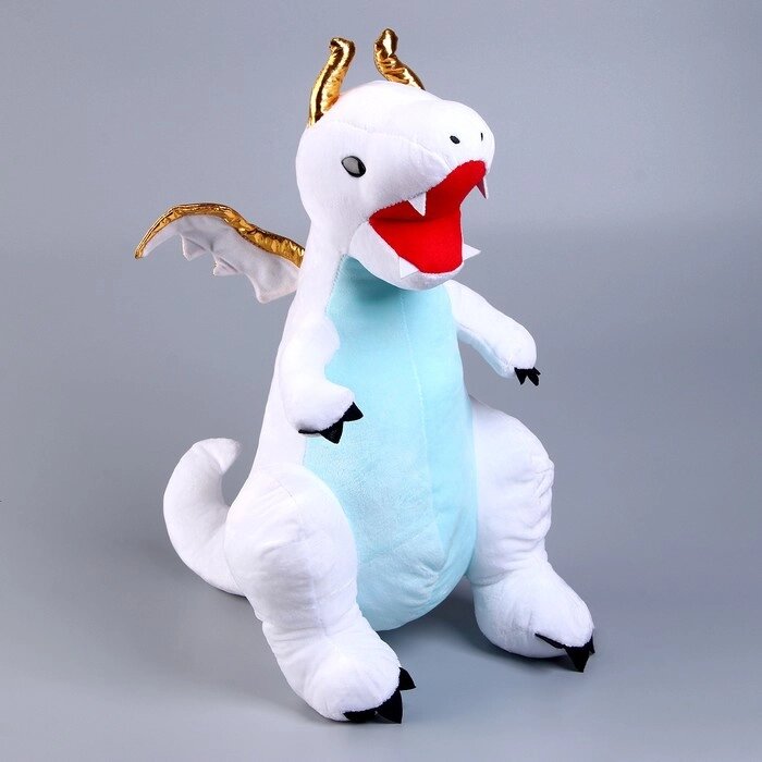 Мягкая игрушка «Дракон», с золотыми крыльями, 45 см, цвет белый от компании Интернет - магазин Flap - фото 1