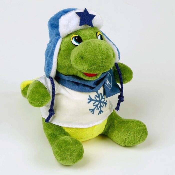 Мягкая игрушка «Дракон», в кофте со снежинкой, 17 см, цвет зелёный от компании Интернет - магазин Flap - фото 1