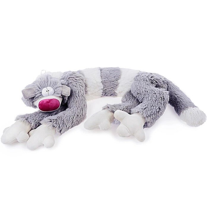 Мягкая игрушка «Кот Бекон», 112 см, цвет бело-серый от компании Интернет - магазин Flap - фото 1