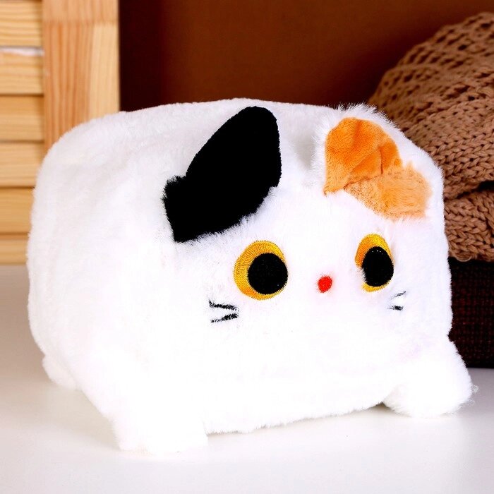 Мягкая игрушка «Котик-кубик», 18 см, цвет белый от компании Интернет - магазин Flap - фото 1